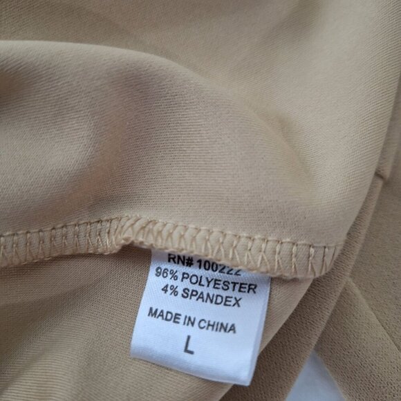 Ivory Love Women's Jacket Tan Solid Large Business Office Work - Picture 5 of 6